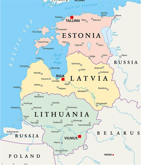 baltic states map europe
